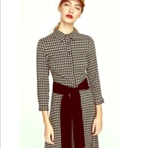 Zara Checkered/plaid Dress